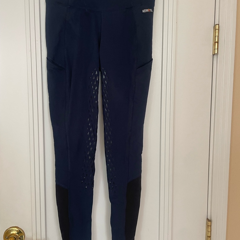 Kerrits Thermo Tech 2.0 Navy Riding Tights Full Seat XS worn once